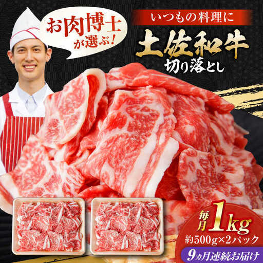 【9回定期便】高知県産 土佐和牛 切り落とし 総計約9kg / 牛肉 切り落とし 国産牛肉 牛肉すきやき 牛肉 切り落とし 国産牛肉 牛肉すきやき[ATAP097]