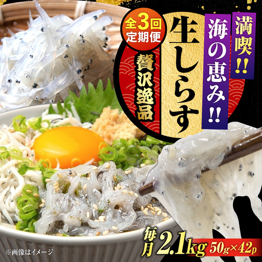 【全3回】冷凍生しらす50g×42個 しらす[XCN017]
