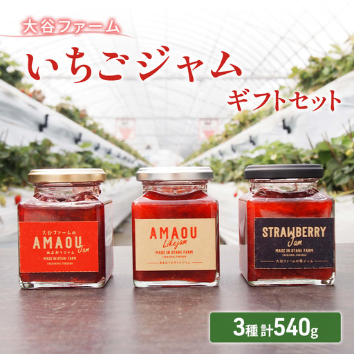 いちごジャムセット 大谷ファーム ギフト 3種 いちごジャムセット【計540g】【先行予約】