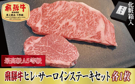 [化粧箱入り・最高級A5等級]飛騨牛ヒレ(120g)・サーロイン(200g)セット