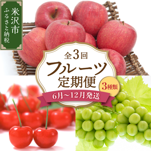 [先行予約] 定期便 令和9年産 旬のフルーツ 3回 定期便 山形 果物