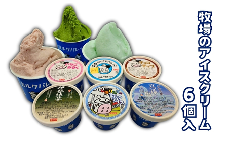 アイスクリーム詰合せ 牧場 伊勢抹茶 ミルク 食べ比べ アイスクリーム詰合せ[6個入]