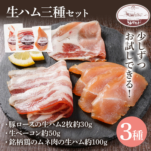 生ハム三種セット 生ハム うえすたん セット 食べ比べ 詰め合わせ 福岡県 志免町