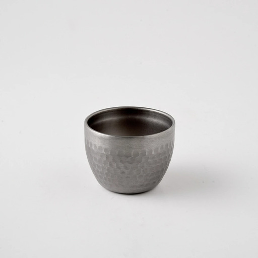 チタン槌目ぐい呑み (二重構造) お猪口 酒器 燕三条製 アーネスト【013S102】