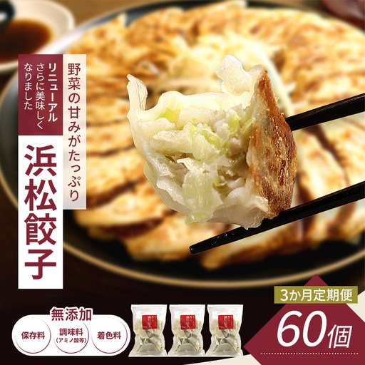 餃子 定期便3回 60個 セット 詰め合わせ 餃子のタレ 餃子