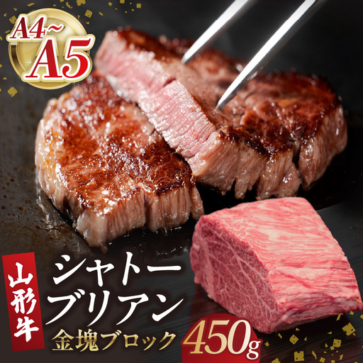 山形牛シャトーブリアン 金塊ブロック 450g [肉の小林] 058-001