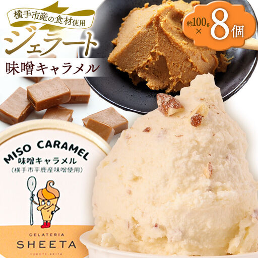 ジェラート 味噌キャラメル 約100g×8個