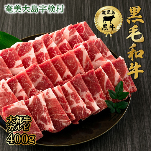 【鹿児島県産 黒毛和牛】 カルビ 400g 【数量限定】大都牛 ブランド 牛 うし 牛肉 ビーフ 奄美大島 宇検村 経産牛