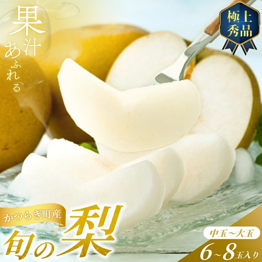 【先行予約】旬の梨(幸水ー豊水ーあきづき) 極上秀品（中玉～大玉）6～8個入り 2026年8月中旬～9月中旬頃に順次発送予定（お届け日指定不可）/ 和歌山 梨 フルーツ 果物 くだもの【kgr015】
