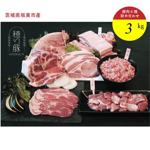 坂東市産の豚肉バラエティセット 約3kg No.841