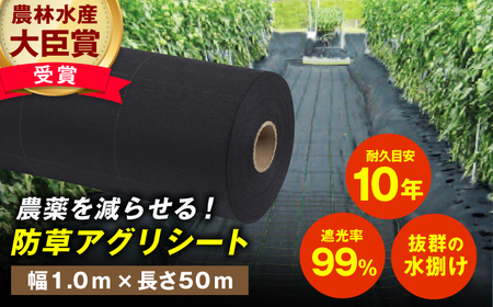 防草アグリシート（BB2218・耐久目安10年・幅1.0m×長さ50m）/ 防草シート 除草[AFCA014]
