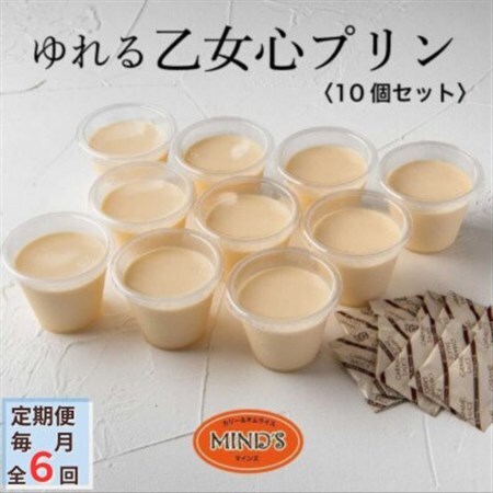 【毎月定期便】ゆれる乙女心プリン　10個セット全6回_菓子・スイーツ プリン    定期便 定期便  _【配送不可地域：離島】【4064267】