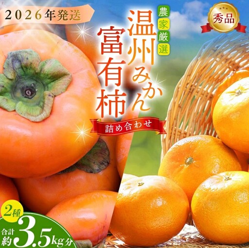 柿 みかん 道の駅くしがきの里セット 富有柿3個・温州みかん約30個の詰め合わせ こだわり農家厳選【2026年11月初旬頃から2026年12月中旬頃順次発送】【KG29】【BK029-kgr022】