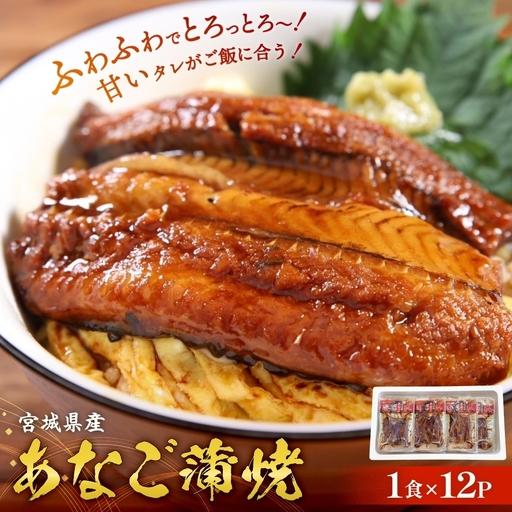 宮城県産あなご蒲焼(1食)12入 冷凍 小分け 穴子 アナゴ 蒲焼き 魚 お魚 丼 寿司 おかず