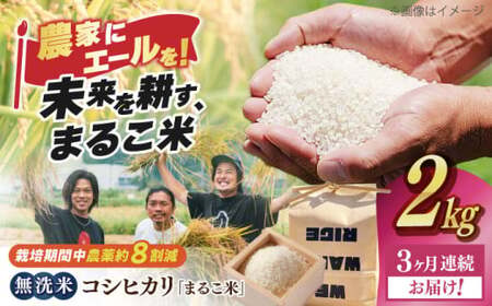 【全3回】近江米 コシヒカリまるこ米2kg　無洗米 [AQCZ013] コシヒカリ