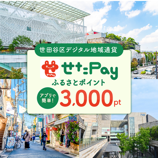 デジタル地域通貨「せたがやPay」3,000pt 宿泊やレストランでもご利用いただけるポイント_0018-003-se4