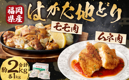 Ｍ252 福栄組合 はかた地どりもも肉とむね肉のセット 2kg