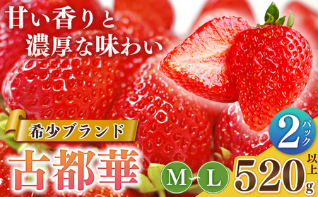[先行予約]平群 の 古都華 M 〜 L サイズ 2パック 扇田農園 | フルーツ いちご 古都華 奈良県 平群町
