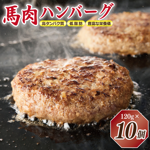 桜文 馬肉ハンバーグ 総量1.2kg（120g×10個） 個包装