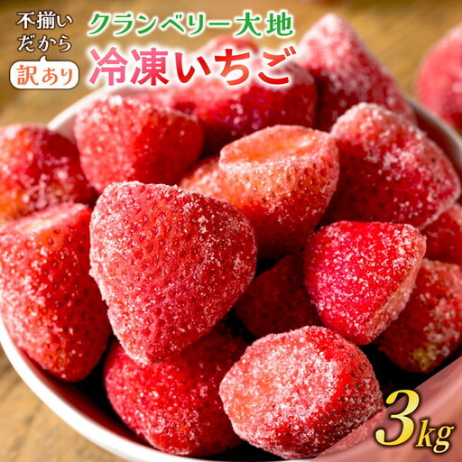 【訳あり】冷凍いちご　3kg (1kg×3袋)
