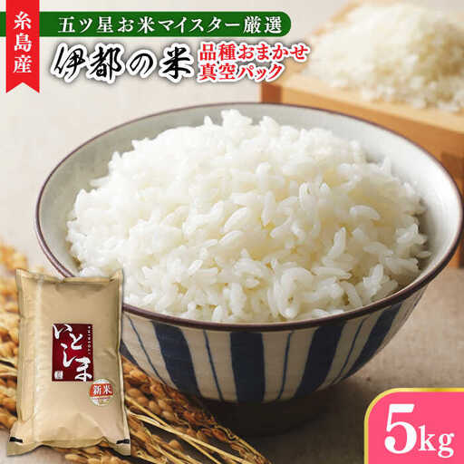 【長期保存可能】 五ツ星お米マイスターが厳選 品種おまかせ 白米 5kg 糸島市 / 米屋納富 [ARL005]