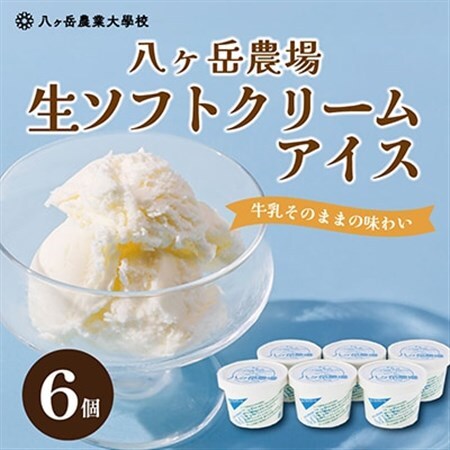 八ヶ岳農場 生ソフトクリームアイス 6個_菓子・スイーツ アイス・ジェラート  _【配送不可地域：離島】【1586194】