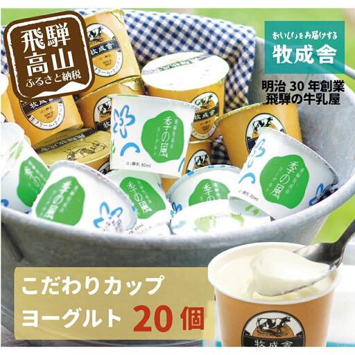 [寄附額見直しました!]『牧成舎』 飛騨の牛乳屋のこだわりヨーグルト (20個セット) | ヨーグルト DF013VC13