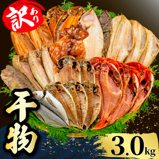 訳あり 干物 3.0kg 【2026年8月発送】 山由水産 干物 干物