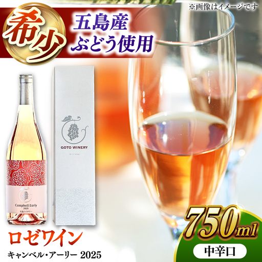 キャンベル・アーリー ロゼ 2025 酒 お酒 ワイン ロゼワイン ぶどう 葡萄五島市/五島ワイナリー[PAG030]