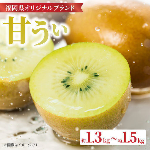 [先行受付:2026年11月頃発送開始]福岡限定品種キウイ「甘うぃ」約1.3〜1.5kg [配送不可地域:北海道・沖縄・離島] 先行受付 キウイ キウイフルーツ フルーツ 果物 くだもの 甘い 高糖度 希少 オリジナル品種 新 新ブランド 福岡県 八女市 072-194
