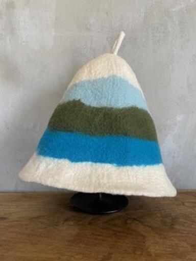 ハンドメイドの湖畔サウナハット | 手作り 帽子 トートバック付き