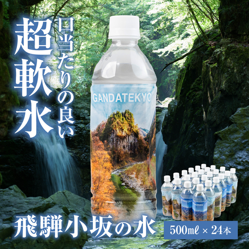 【先行予約2026年11月中旬頃から順次発送】飛騨小坂の水 天然水 超軟水 500ml×24本【110-1】