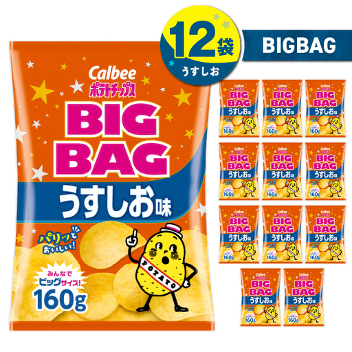 カルビー ポテトチップス BIGBAG【うすしお】12袋 K194-002_04 菓子