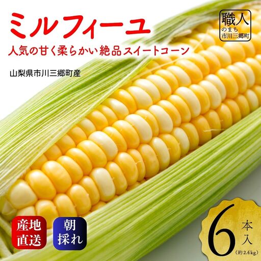 2027年発送![山梨県市川三郷町産]Inakakara「ミルフィーユ」6本入[5839-2167]