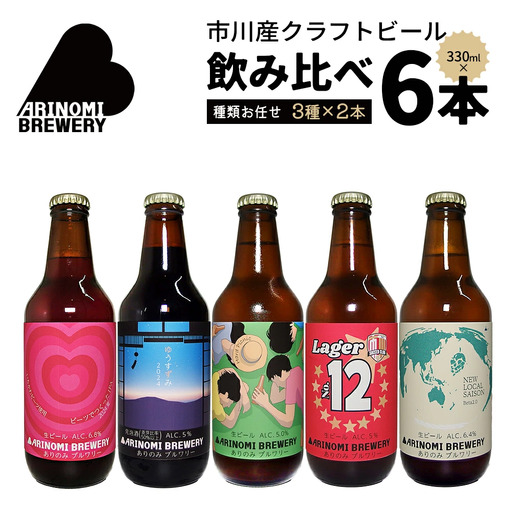 市川市初のビール工場『ありのみブルワリー』クラフトビール飲み比べセット [12203-0272]