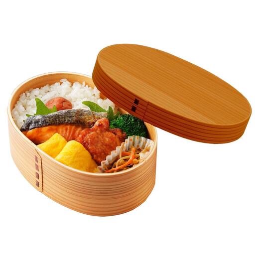 ［ライトブラウン］曲げわっぱ 弁当箱 一段 カラー 紀州漆器 伝統工芸［YS131］