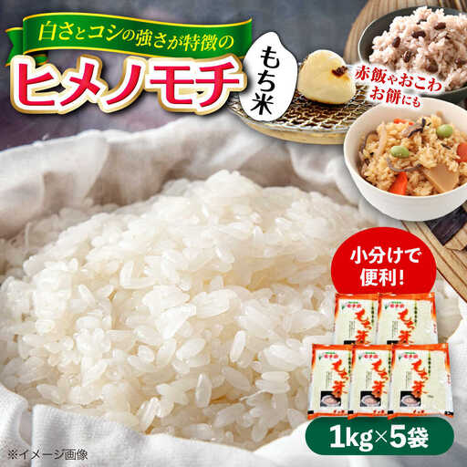 福田農場のもち米（ヒメノモチ1kg×5袋）[APBM003] もち米