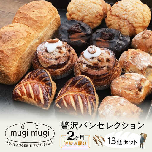 【全2回定期便】贅沢パンセレクション13個セット[APCI004] パン 詰め合わせ