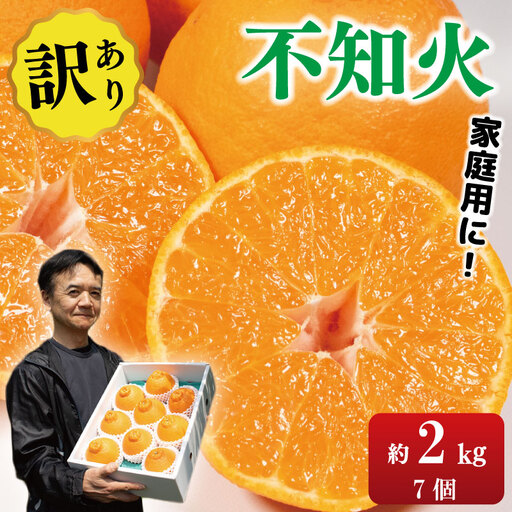 訳あり 不知火 約2kg 7個入り しらぬい 不知火 みかん ミカン