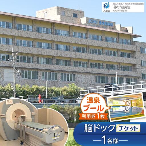 湯布院病院 脳ドック チケット 1名様分・温泉プール利用券 1枚