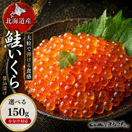 いくら 醤油漬け(150g×1P) 北海道 鮭卵 訳あり 冷凍 尾張まるはち