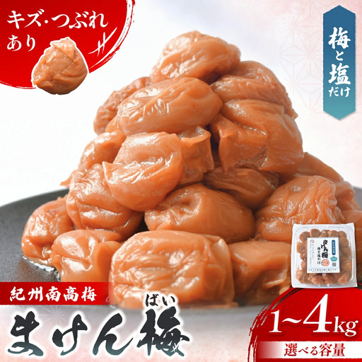まけん梅(R) 梅と塩だけ 3kg(500g×6) 塩分約19％ 梅干し 紀州南高梅 nankiume006B【nankiume006B】