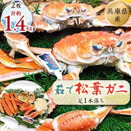 松葉ガニの本場よりプロ茹で松葉ガニ(足1本落ち)約700g×2枚(冷凍)【配送不可地域：離島】【1100454】