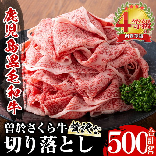 曽於さくら牛 黒毛和牛 贅沢 切り落とし (合計500g)[福永産業]
