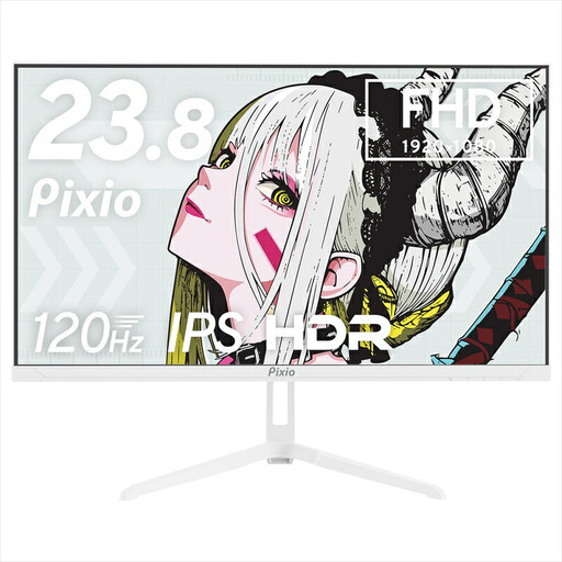 Pixio ゲーミングモニター 23.8インチ FHD 120Hz IPS ホワイト/白 PX246WAVEW | モニター モニター