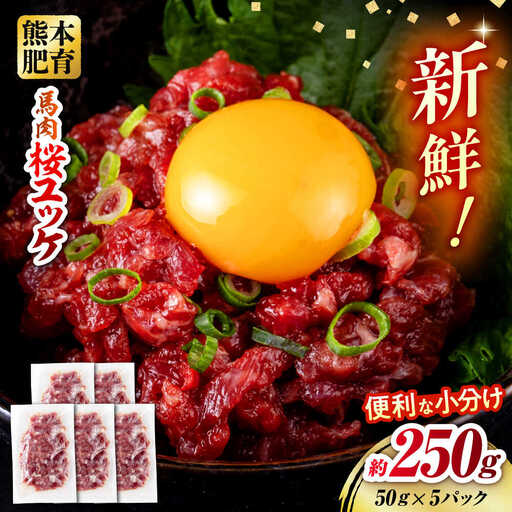 馬肉 さくらユッケ 50g×5パック 計250g 馬肉 桜ユッケ 赤身 小分け 冷凍[AYBV027]