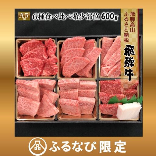 飛騨牛 焼肉 6種食べ比べ (100g×6）焼肉|牛肉 FH017-CP01 FN-Limited-PR