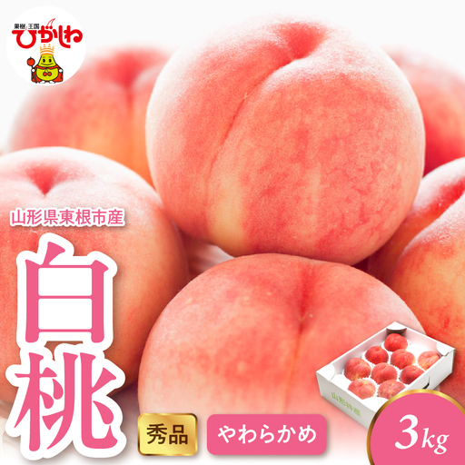 2026年産 白桃 柔らかめ 3kg 秀品 白桃