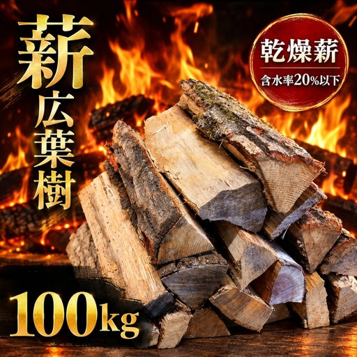 薪 乾燥済 丹波篠山産 100kg(20kg×5箱） 薪