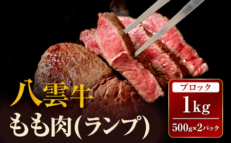八雲牛 もも肉(ランプ)ブロック 1kg（500g×2P）※沖縄・離島への配送不可